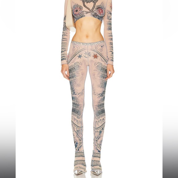 JEAN PAUL GAUTHIER Printed Soleil Flare Trouser - Picture 4 of 4